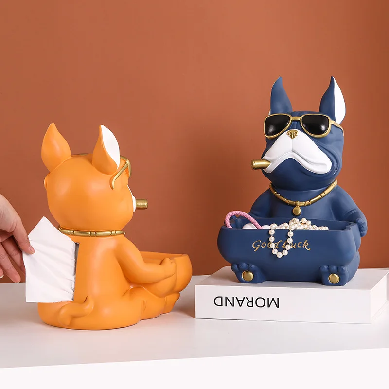 Nordic Resin Animal Bulldog Dog Storage Sculpture Decoration Porch Key Tray Tissue Box Living Room Home Decoration Decoration
Nordic Resin Animal Bulldog Dog Storage Sculpture Decoration Porch Key Tray Tissue Box Living Room Home Decoration Decoration