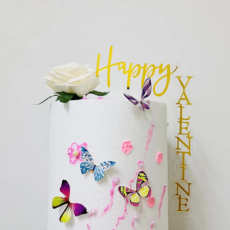 Original Acrylic Valentine's Day Cake Topper Gold Pink Birthday Cupcake Toppers Flags for Kids Birthday Party Cake Decorations
Original Acrylic Valentine's Day Cake Topper Gold Pink Birthday Cupcake Toppers Flags for Kids Birthday Party Cake Decorations