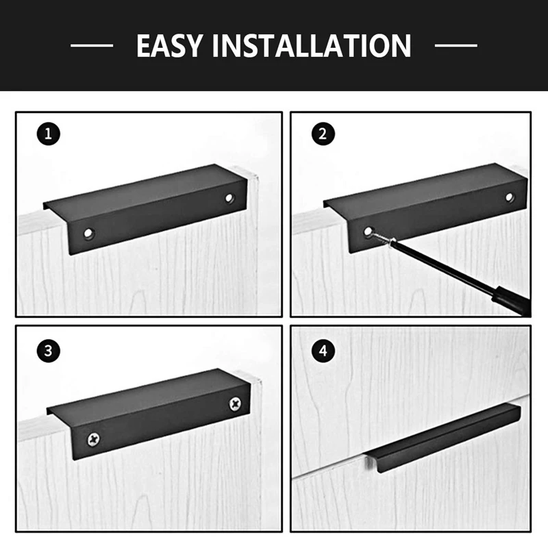 80mm/3.15 inch Black Mount Finger Edge Pull Concealed Handle for Home Kitchen Door Drawer Cabinet(12Pcs)
80mm/3.15 inch Black Mount Finger Edge Pull Concealed Handle for Home Kitchen Door Drawer Cabinet(12Pcs)