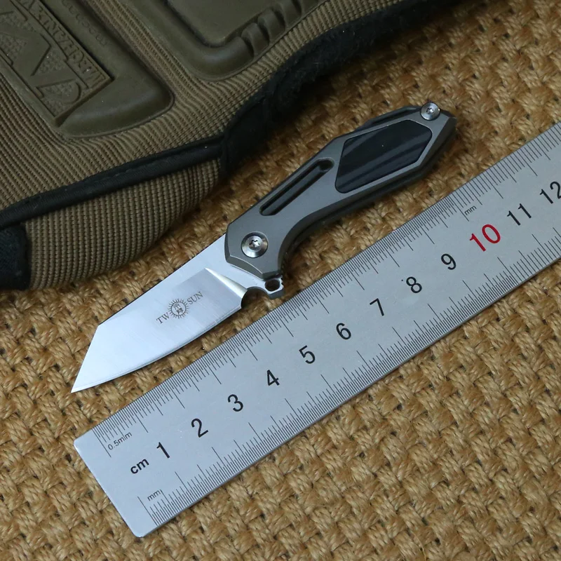 Real M390 blade TWOSUN TS35 Tactical Flipper ball brearing folding knife titanium alloy handle camping hunting Pocket knives 
Real M390 blade TWOSUN TS35 Tactical Flipper ball brearing folding knife titanium alloy handle camping hunting Pocket knives