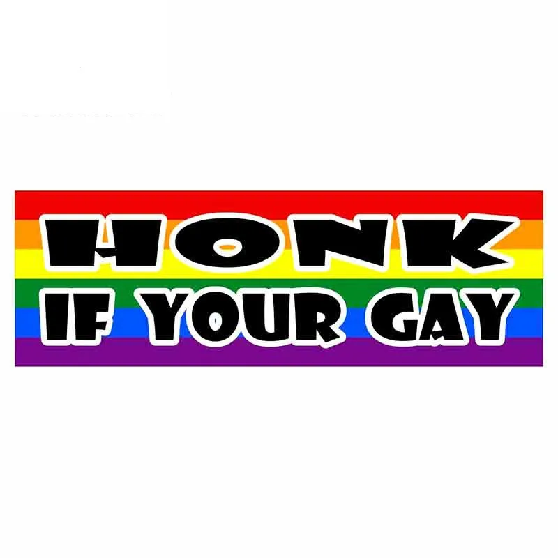 Наклейки на автомобиль Honk If Your геи ЛГБТ лесбийские, 13 х5 см 
Наклейки на автомобиль Honk If Your геи ЛГБТ лесбийские, 13 х5 см