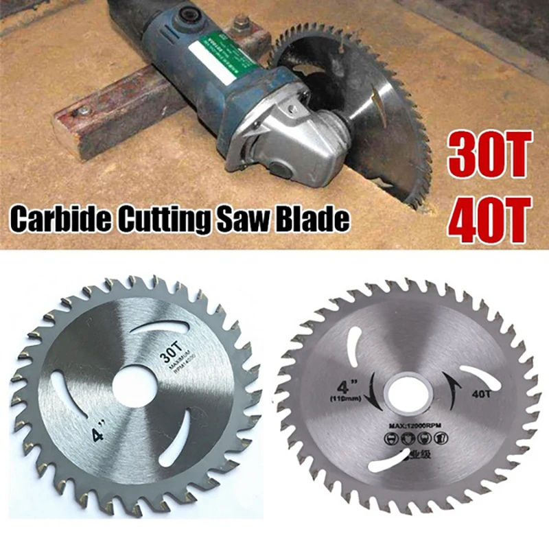 30T/40T 4 Inch Carbide Cutting Saw Blade Disc Circular Wood Cutting Tool Bore Diameter 20mm For Rotary Tool Woodworking
30T/40T 4 Inch Carbide Cutting Saw Blade Disc Circular Wood Cutting Tool Bore Diameter 20mm For Rotary Tool Woodworking