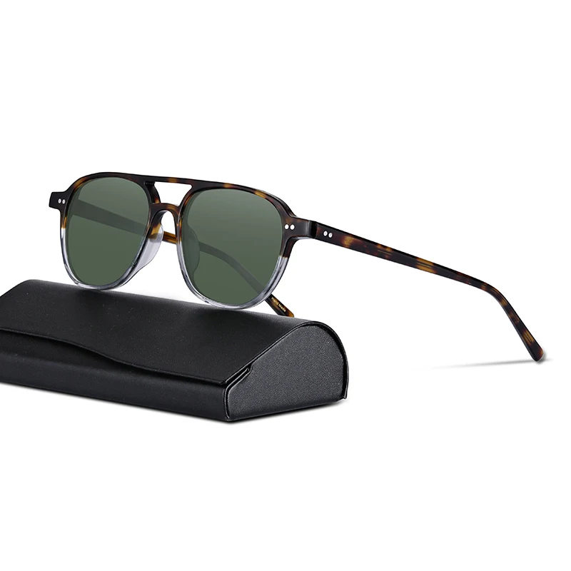 

Classic Fashion Square Pilot Polarized Sunglasses for Men Women Double Beam Aviation Sun Glasses with UV400 Protective Lenses