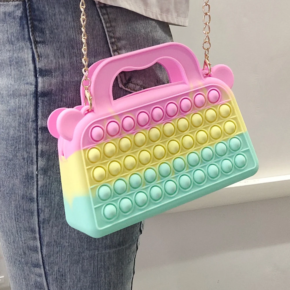 Anti-Stress Fidget Toys Push Bubble Sensory Lady Handbag Silicone Squeeze Storage Bag for Adult Children Decompression Pouch
Anti-Stress Fidget Toys Push Bubble Sensory Lady Handbag Silicone Squeeze Storage Bag for Adult Children Decompression Pouch