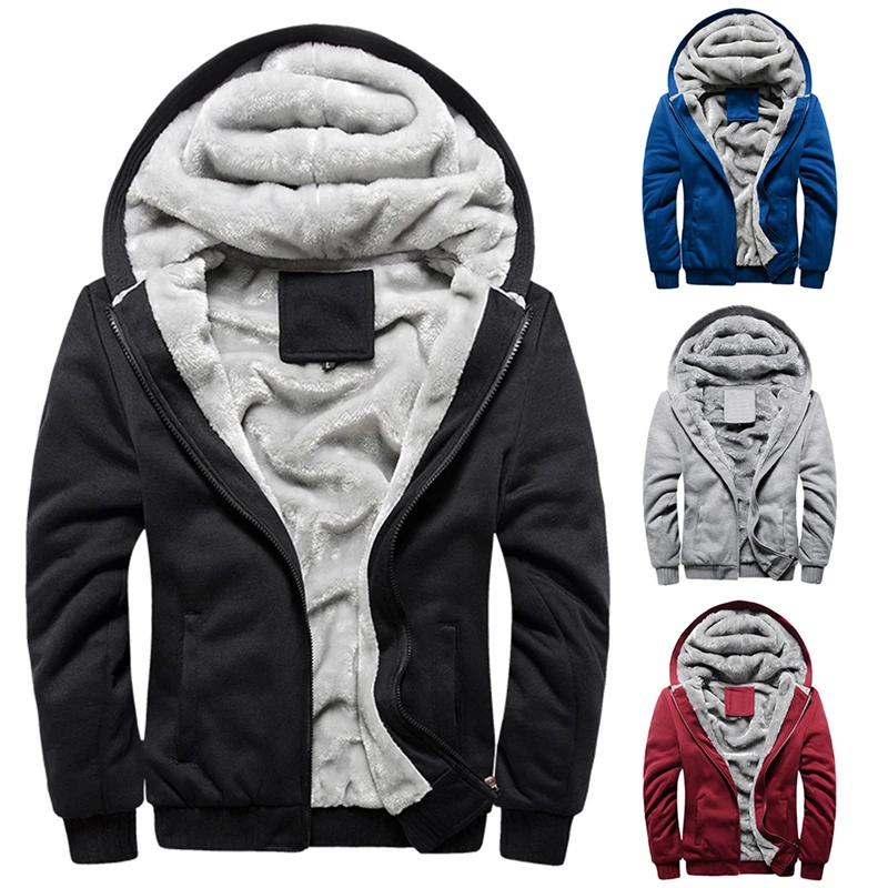 2021 Men Jackets Windproof Hooded Coats Velvet Thick Casual Zipper Sweatshirts Tracksuit Fashion Jacket Mens Clothing Outerwear
2021 Men Jackets Windproof Hooded Coats Velvet Thick Casual Zipper Sweatshirts Tracksuit Fashion Jacket Mens Clothing Outerwear