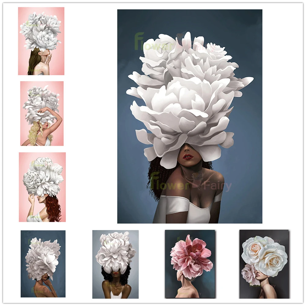 Vintage Girl Hair White Peony Flower Wall Art Canvas Painting Nordic Poster Cuadros Wall Pictures For Living Room Unframed
Vintage Girl Hair White Peony Flower Wall Art Canvas Painting Nordic Poster Cuadros Wall Pictures For Living Room Unframed