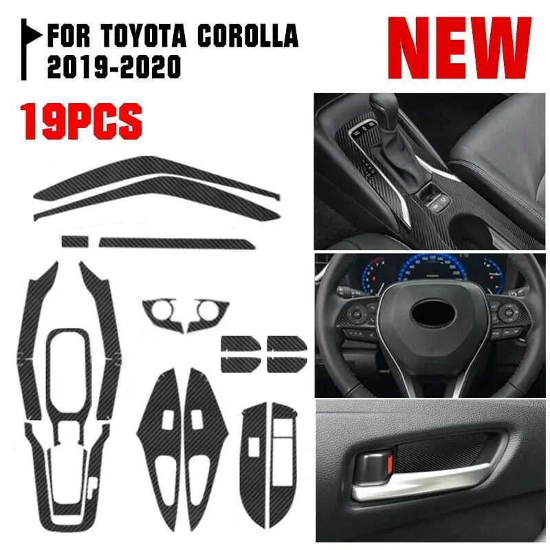 19PCS Sticker For Toyota Corolla 2019-20 5D Carbon Fiber Black Car Interior Kit Movable ABS
19PCS Sticker For Toyota Corolla 2019-20 5D Carbon Fiber Black Car Interior Kit Movable ABS