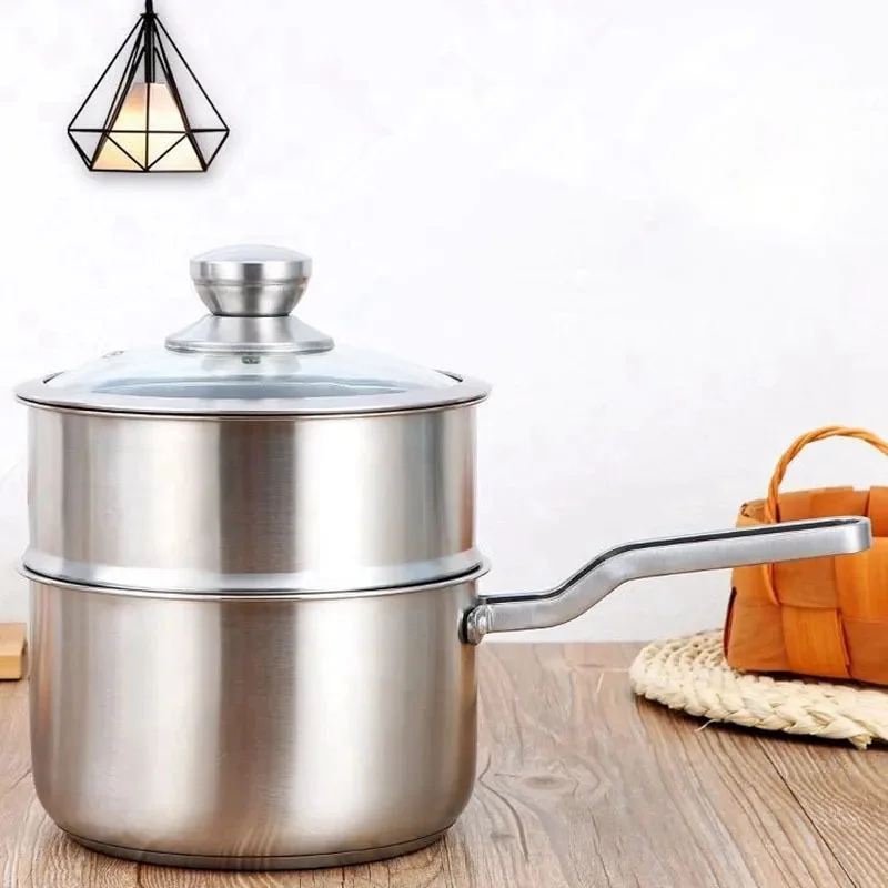Stainless Steel Milk Pot Baby Food Supplement Hot Milk Noodle Steamer Soup Pot Induction Cooker General Cast Iron Cookware
Stainless Steel Milk Pot Baby Food Supplement Hot Milk Noodle Steamer Soup Pot Induction Cooker General Cast Iron Cookware