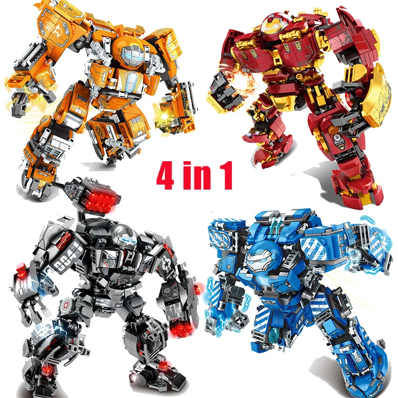 New Superhero Serices Classic Movie War Mech 4 in 1 Building Block Model Set Children's Toys Children's Gifts
New Superhero Serices Classic Movie War Mech 4 in 1 Building Block Model Set Children's Toys Children's Gifts