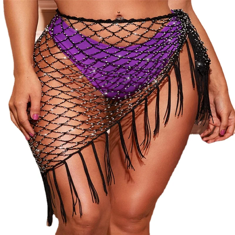2021 Summer New Solid Color Sexy Hollow Mesh Fringed Skirt Holiday Beach Women's Short Skirt Night Club Lady Irregular Dress
2021 Summer New Solid Color Sexy Hollow Mesh Fringed Skirt Holiday Beach Women's Short Skirt Night Club Lady Irregular Dress