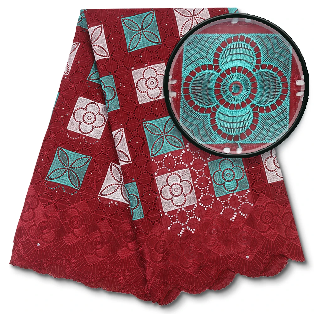 Latest Cotton Swiss African Embroidered Burgundy Lace Fabric Nigerian French Dress Quality Embroidery Hot Selling Price
Latest Cotton Swiss African Embroidered Burgundy Lace Fabric Nigerian French Dress Quality Embroidery Hot Selling Price