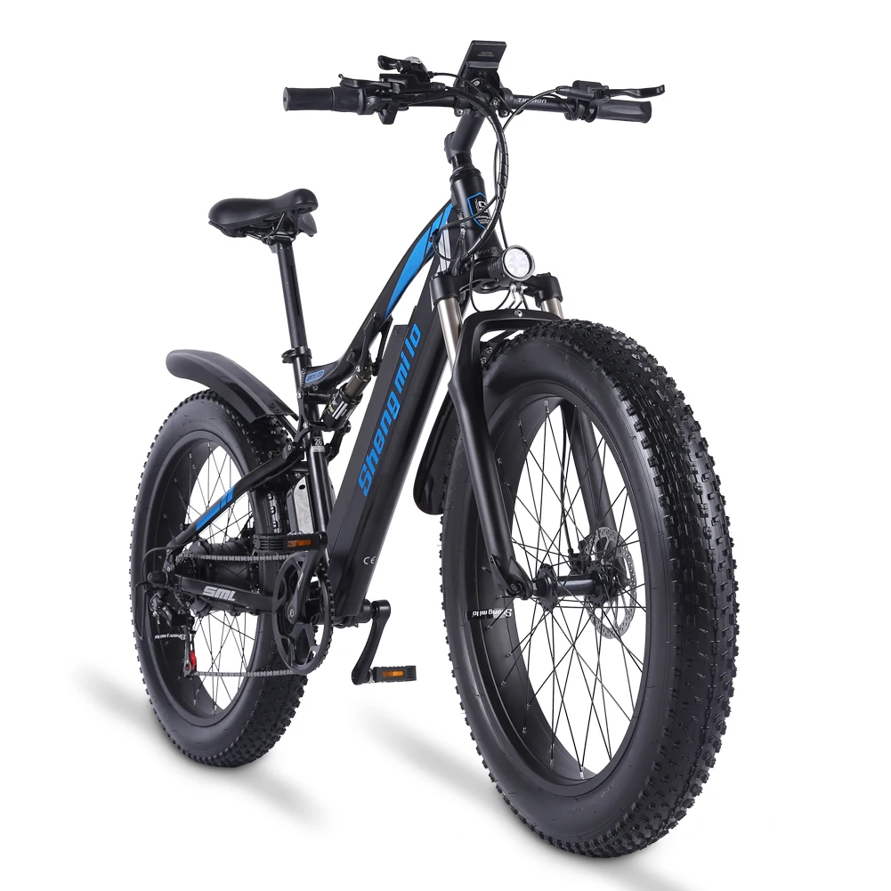 Shengmilo MX03 4 0 электрический велосипед с толстыми шинами 1000 Вт мужской