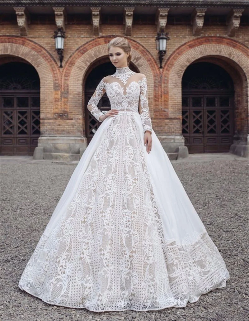 Трапециевидные Свадебные платья с высоким воротником и длинным рукавом в мусульманском стиле женские свадебные платья в арабском стиле Ср...
Трапециевидные Свадебные платья с высоким воротником и длинным рукавом в мусульманском стиле женские свадебные платья в арабском стиле Ср...