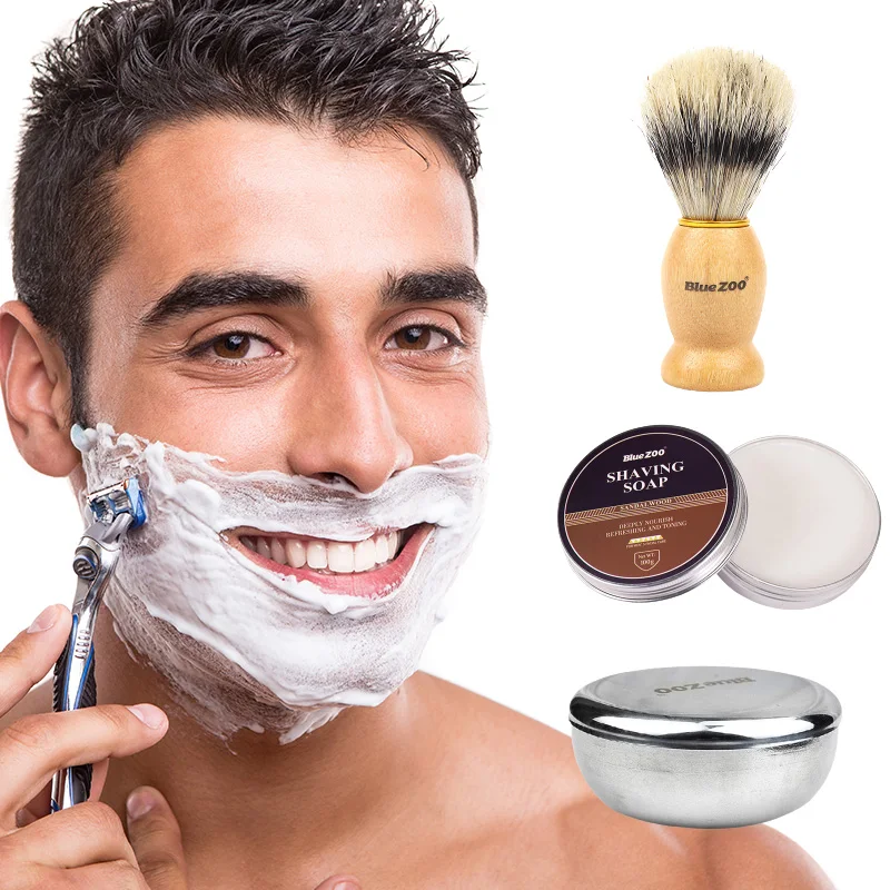 BlueZOO Men's Shaving Set Shaving Cream Synthetic Badger Hair Brush + Mini Mug Bowl Cup + Shaving Soap Gift
BlueZOO Men's Shaving Set Shaving Cream Synthetic Badger Hair Brush + Mini Mug Bowl Cup + Shaving Soap Gift