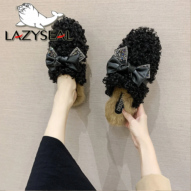LazySeal Butterly Knot Home Woman Slippers Round Toe Sweet Bow Furry Winter Warm Indoor Slipper Slip On Anti-skip Soft Home Shoe
LazySeal Butterly Knot Home Woman Slippers Round Toe Sweet Bow Furry Winter Warm Indoor Slipper Slip On Anti-skip Soft Home Shoe