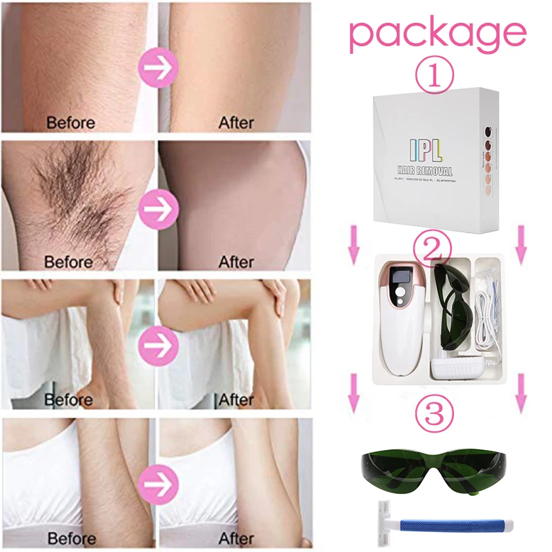 500000 Professional Flash Permanent Laser epilator LCD Display IPL Laser Hair Removal Machine painless depilador photo epilator