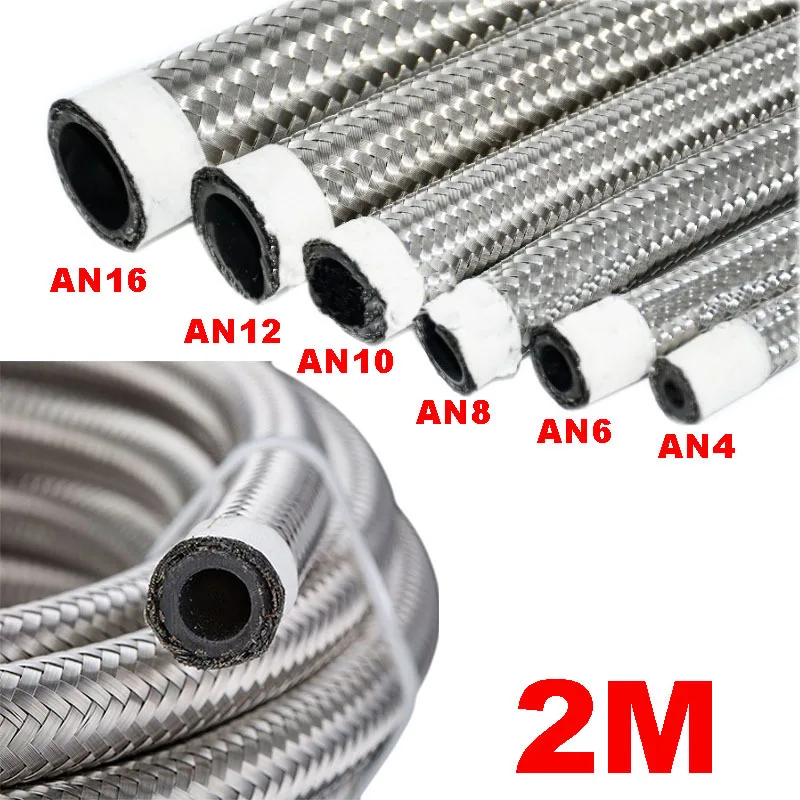 6.5FT AN4 AN6 AN8 AN10 AN12 AN16 Car Fuel Hose Oil Gas Cooler Hose Line Pipe Tube Stainless Steel Braided Inside CPE Rubber
6.5FT AN4 AN6 AN8 AN10 AN12 AN16 Car Fuel Hose Oil Gas Cooler Hose Line Pipe Tube Stainless Steel Braided Inside CPE Rubber