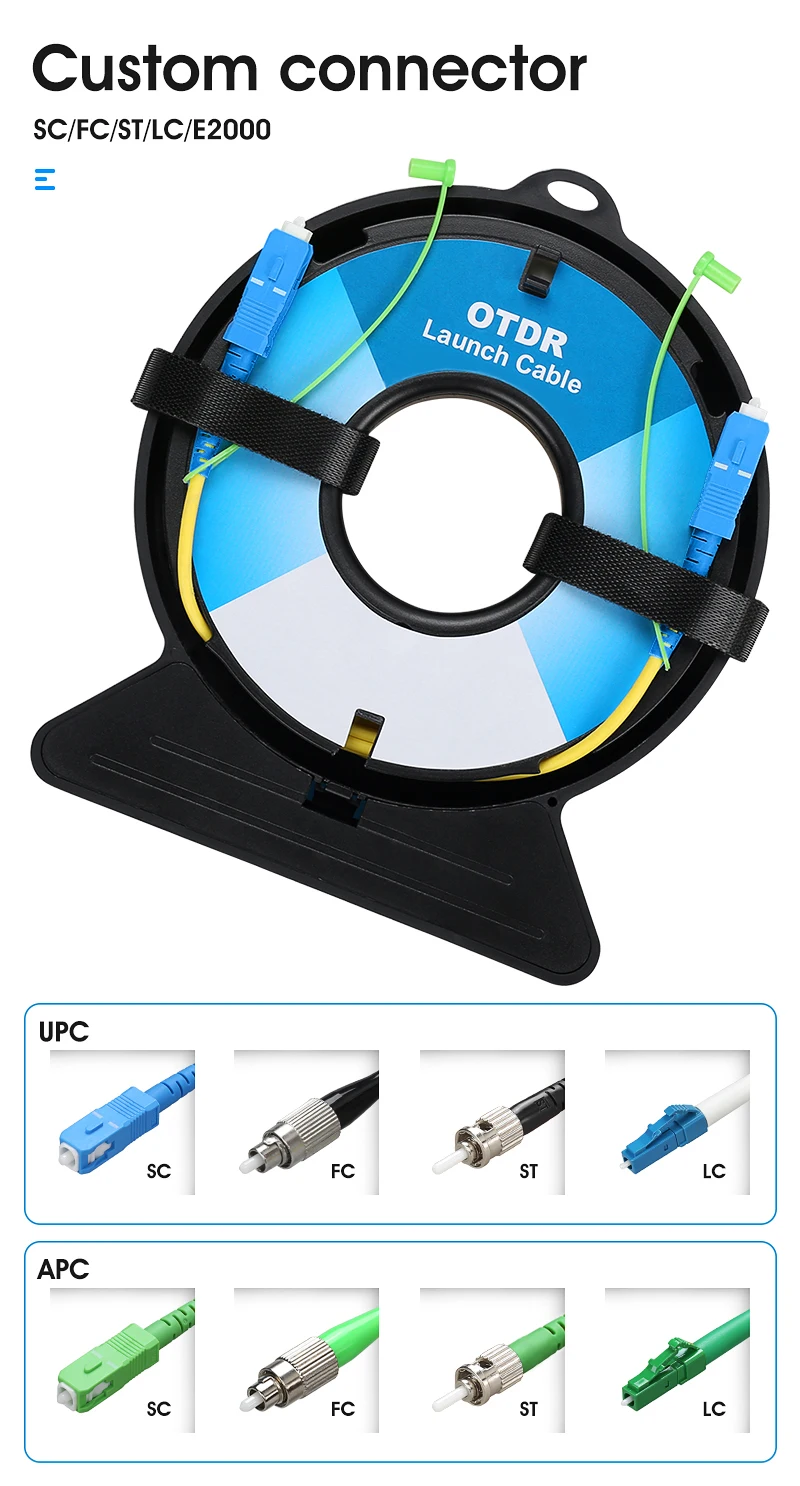 COMPTYCO SC/FC/ST/LC-UPC/APC OTDR Dead Zone Eliminator,Fiber Rings 2000M Fiber Optic OTDR Launch Cable Box
COMPTYCO SC/FC/ST/LC-UPC/APC OTDR Dead Zone Eliminator,Fiber Rings 2000M Fiber Optic OTDR Launch Cable Box