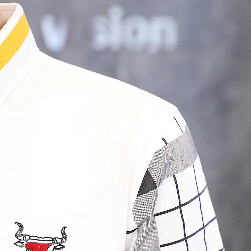 FGN Short Sleeve Men's Lapel T-shirt Polo Shirt Korean Slim Fit Youth T-shirt Trendy Half Sleeve Top Men's Clothing
FGN Short Sleeve Men's Lapel T-shirt Polo Shirt Korean Slim Fit Youth T-shirt Trendy Half Sleeve Top Men's Clothing