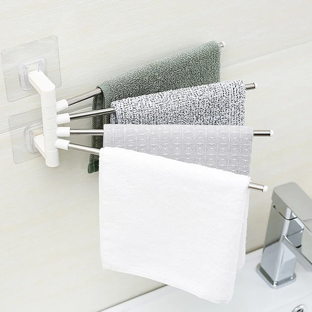 Anti-rust Multi-Function Seamless Stickers Four-Bar Towel Rack Stainless Rack Kitchen Bathroom Free Punching Towel Storage Rack
Anti-rust Multi-Function Seamless Stickers Four-Bar Towel Rack Stainless Rack Kitchen Bathroom Free Punching Towel Storage Rack