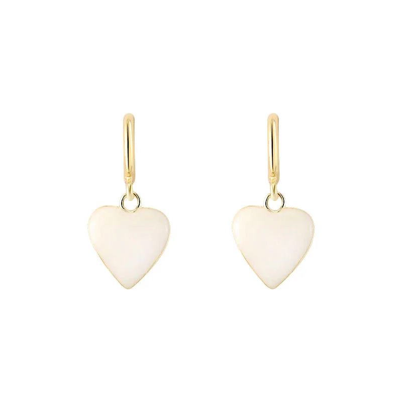 Cream White Heart Shape Earrings 925 Silver Earrings New Chic White Love Heart Earrings Fashion Woman Girl Earrings Jewelry
Cream White Heart Shape Earrings 925 Silver Earrings New Chic White Love Heart Earrings Fashion Woman Girl Earrings Jewelry