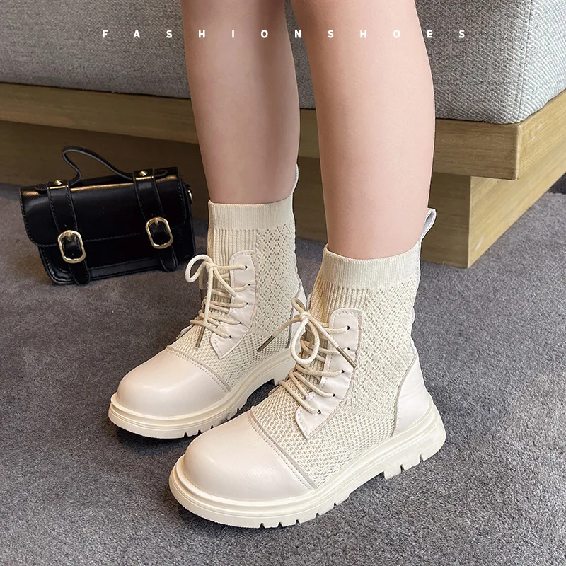 Girls Socks Boots Autumn New Children Martin Boots Casual Leather + Mesh School Girls Sprots Shoes Sneakers Kids Motorcycle Boot
Girls Socks Boots Autumn New Children Martin Boots Casual Leather + Mesh School Girls Sprots Shoes Sneakers Kids Motorcycle Boot