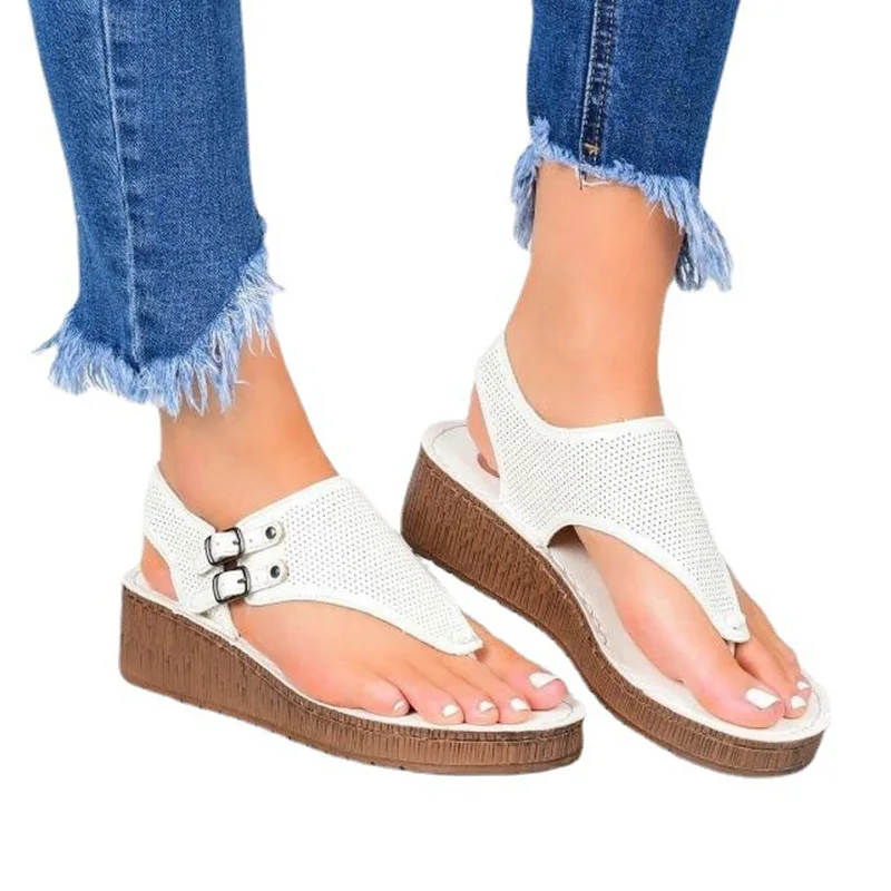 2021 Summer New Women's Round Toe Solid Color Tower Buckle Wedge Sandals Casual Fashion Indoor Slippers Beach Shoes Flip Flops
2021 Summer New Women's Round Toe Solid Color Tower Buckle Wedge Sandals Casual Fashion Indoor Slippers Beach Shoes Flip Flops