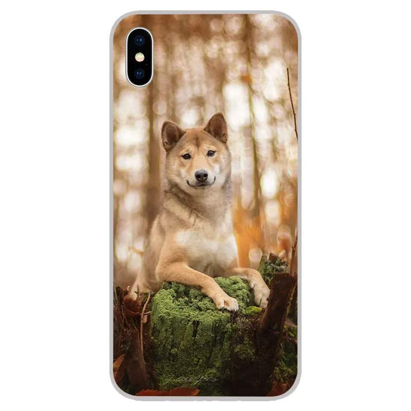 Забавная собака Шиба ину Силиконовые Мягкие ТПУ чехлы для iPhone 11 Pro XS Max X XR 8 7 6S Plus 5s