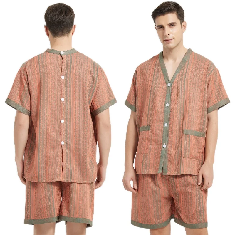 Summer Mens Cottons Pajama Set Pajamas Men Sleepwear Couples Nightgown Home Male Buttons Soft Cozy For Sleeping Lovers
Summer Mens Cottons Pajama Set Pajamas Men Sleepwear Couples Nightgown Home Male Buttons Soft Cozy For Sleeping Lovers