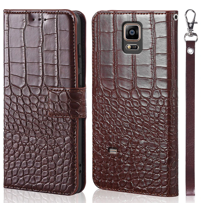 

Crocodile grain Leather Flip for Samsung Galaxy Note 4 N9100 Case for Samsung Galaxy Note 4 N9100 Note4 magnet Wallet Cover