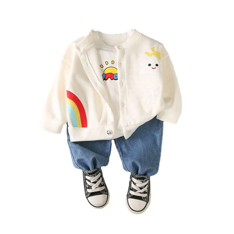 Children Spring Autumn Cartoon Clothes Kid Boys Girls Fashion Jacket T Shirt Pants 3Pcs/sets Baby Infant Cotton Casual Tracksuit
Children Spring Autumn Cartoon Clothes Kid Boys Girls Fashion Jacket T Shirt Pants 3Pcs/sets Baby Infant Cotton Casual Tracksuit