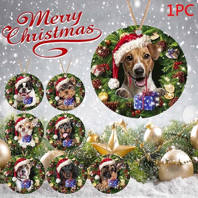 Christmas DIY Wreath Dog Ornaments Hanging Decoration Gift Product Personalized Family Christmas Xmas Party Home Window Ornament
Christmas DIY Wreath Dog Ornaments Hanging Decoration Gift Product Personalized Family Christmas Xmas Party Home Window Ornament
