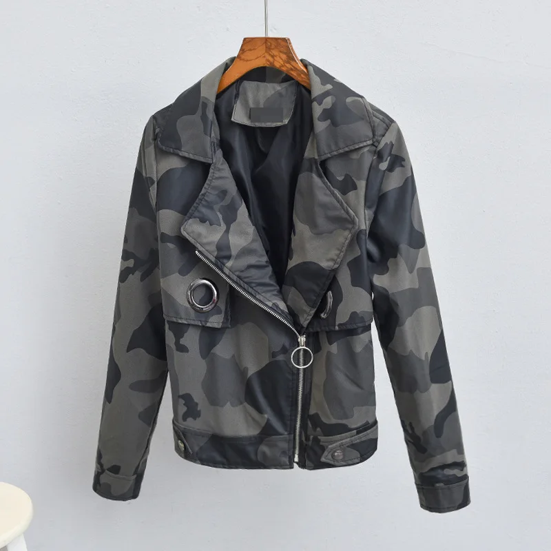 Mandylandy Autumn Fashion Camouflage Jacket Women's Long Sleeve Solid Color Zipper Motorcycle Slim Fit Turn-down Collar Jacket
Mandylandy Autumn Fashion Camouflage Jacket Women's Long Sleeve Solid Color Zipper Motorcycle Slim Fit Turn-down Collar Jacket