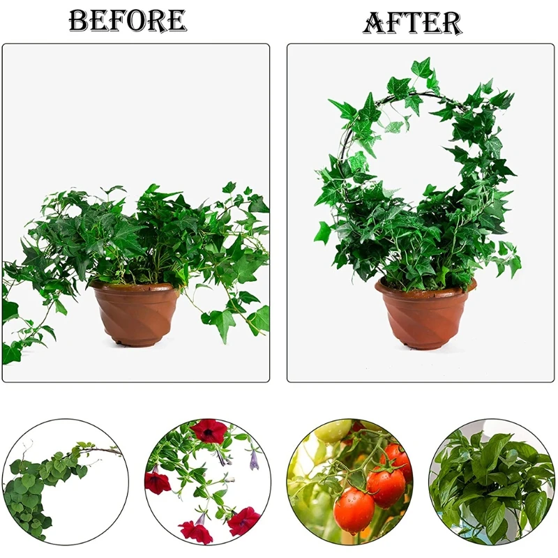 4 Pack 13inch Black Iron Garden Trellis for Climbing Plants Vine Plant Potted
4 Pack 13inch Black Iron Garden Trellis for Climbing Plants Vine Plant Potted