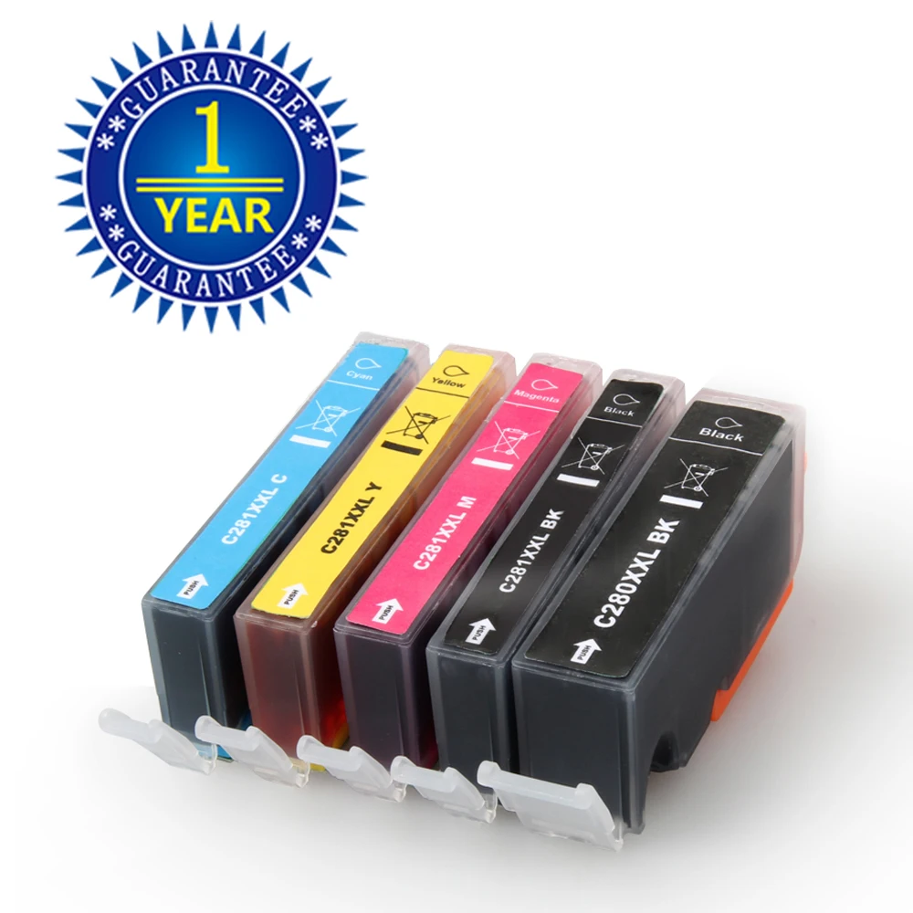 5PK PGI-280XXL CLI-281XXL чернила для Canon Pixma TR8520 TS9520 TS9521C TS6120 8120
5PK PGI-280XXL CLI-281XXL чернила для Canon Pixma TR8520 TS9520 TS9521C TS6120 8120