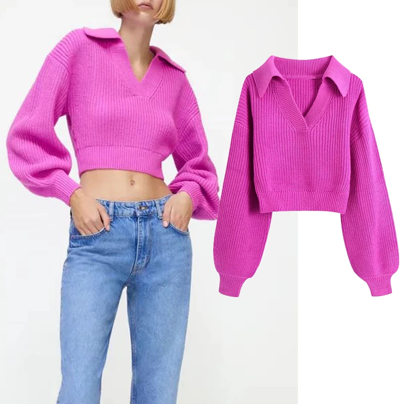 Женский трикотажный свитер с отложным воротником Za, однотонный Повседневный пуловер с длинным рукавом, шикарный топ, BB4337, осень 2021
Женский трикотажный свитер с отложным воротником Za, однотонный Повседневный пуловер с длинным рукавом, шикарный топ, BB4337, осень 2021