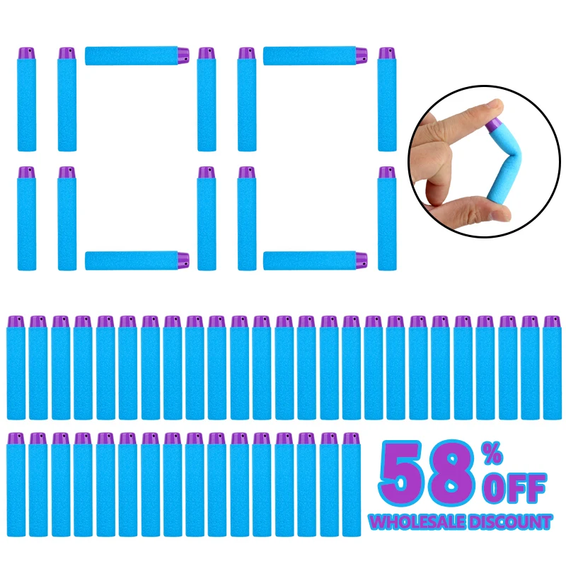 New Arrival 100PCS Foam Ammo For Nerf Soft Hollow Hole Purple Head 7.2cm Refill Darts for Nerf Accessories Toy Gun Bullets
New Arrival 100PCS Foam Ammo For Nerf Soft Hollow Hole Purple Head 7.2cm Refill Darts for Nerf Accessories Toy Gun Bullets
