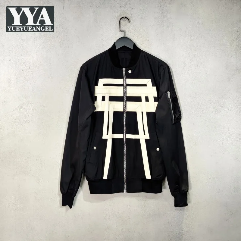 Autumn Gothic Bomber Jacket Men Long Sleeve Stand Collar Zipper Casual Black Outerwear High Street Fashion Design Mens Jackets
Autumn Gothic Bomber Jacket Men Long Sleeve Stand Collar Zipper Casual Black Outerwear High Street Fashion Design Mens Jackets