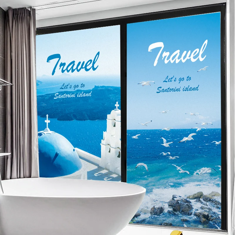 Frosted glass film translucent opaque home bathroom toilet Mediterranean decorative window sticker blackout window paper
Frosted glass film translucent opaque home bathroom toilet Mediterranean decorative window sticker blackout window paper