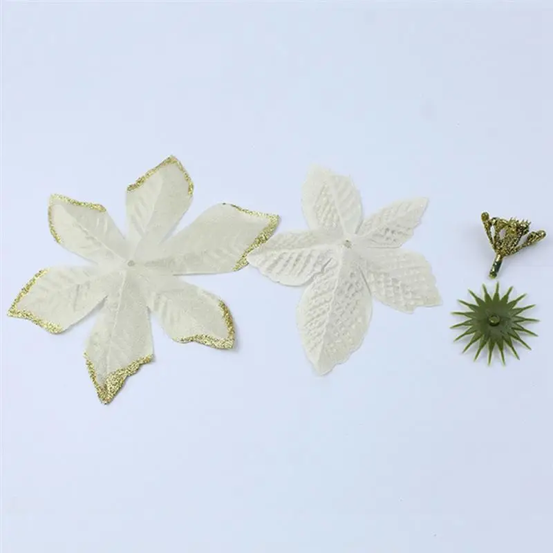 10Pcs/Set Lifelike Christmas Flower Cloth Glitter Poinsettias Flower Christmas Tree Flower Decor Accessories Party Supplies
10Pcs/Set Lifelike Christmas Flower Cloth Glitter Poinsettias Flower Christmas Tree Flower Decor Accessories Party Supplies
