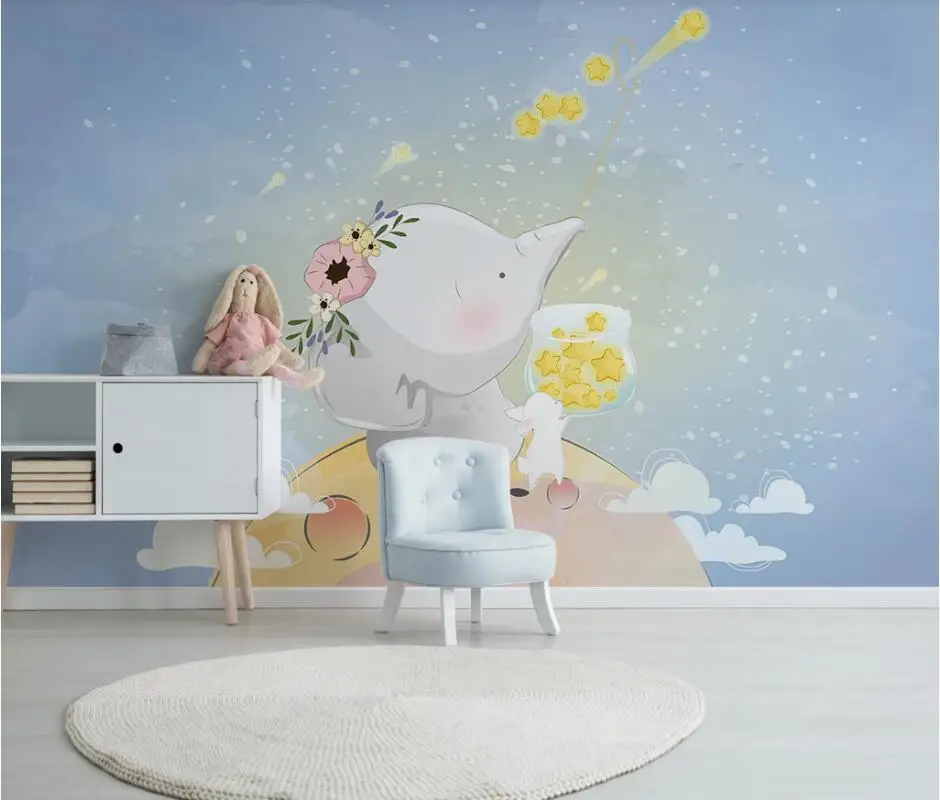 Обои AINYOOUSEM с изображением слона облака звезд животных обои 3d наклейки
Обои AINYOOUSEM с изображением слона облака звезд животных обои 3d наклейки