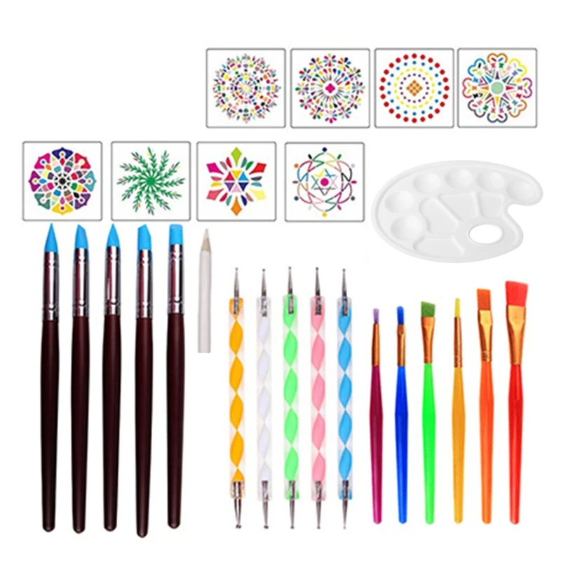 27pcs Mandala Dotting Pen Tools for DIY Painting Rock Pottery Stencils Template G2AC
27pcs Mandala Dotting Pen Tools for DIY Painting Rock Pottery Stencils Template G2AC