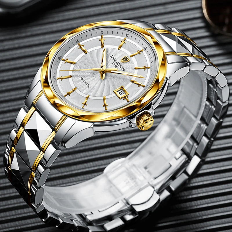 LIGE Luxury Automatic Mechanical Watch Mens Top Brand Tungsten Steel Waterproof Wrist Watch Fashion Sport Business Men Watches
LIGE Luxury Automatic Mechanical Watch Mens Top Brand Tungsten Steel Waterproof Wrist Watch Fashion Sport Business Men Watches