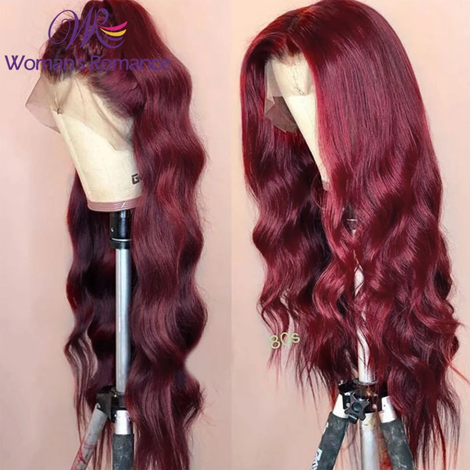 99J Burgundy Body Wave Lace Front Wigs For Women Human Hair Brazilian Pre Plucked Red Lace Frontal Wig Remy Hair 180 13x4 Remy 
99J Burgundy Body Wave Lace Front Wigs For Women Human Hair Brazilian Pre Plucked Red Lace Frontal Wig Remy Hair 180 13x4 Remy
