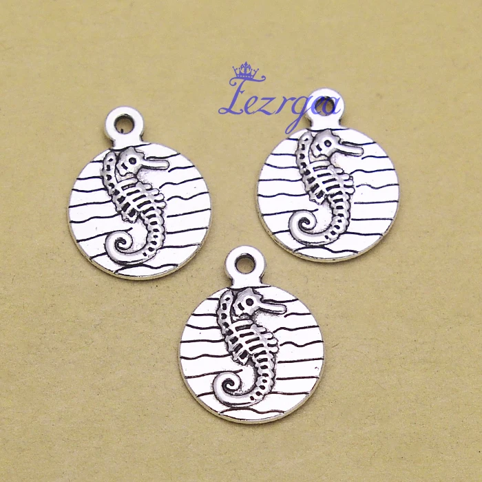 25 шт./лот-15x18 мм, подвеска морского конька с античным посеребренным покрытием, товары для творчества, аксессуары для ювелирных изделий 
25 шт./лот-15x18 мм, подвеска морского конька с античным посеребренным покрытием, товары для творчества, аксессуары для ювелирных изделий