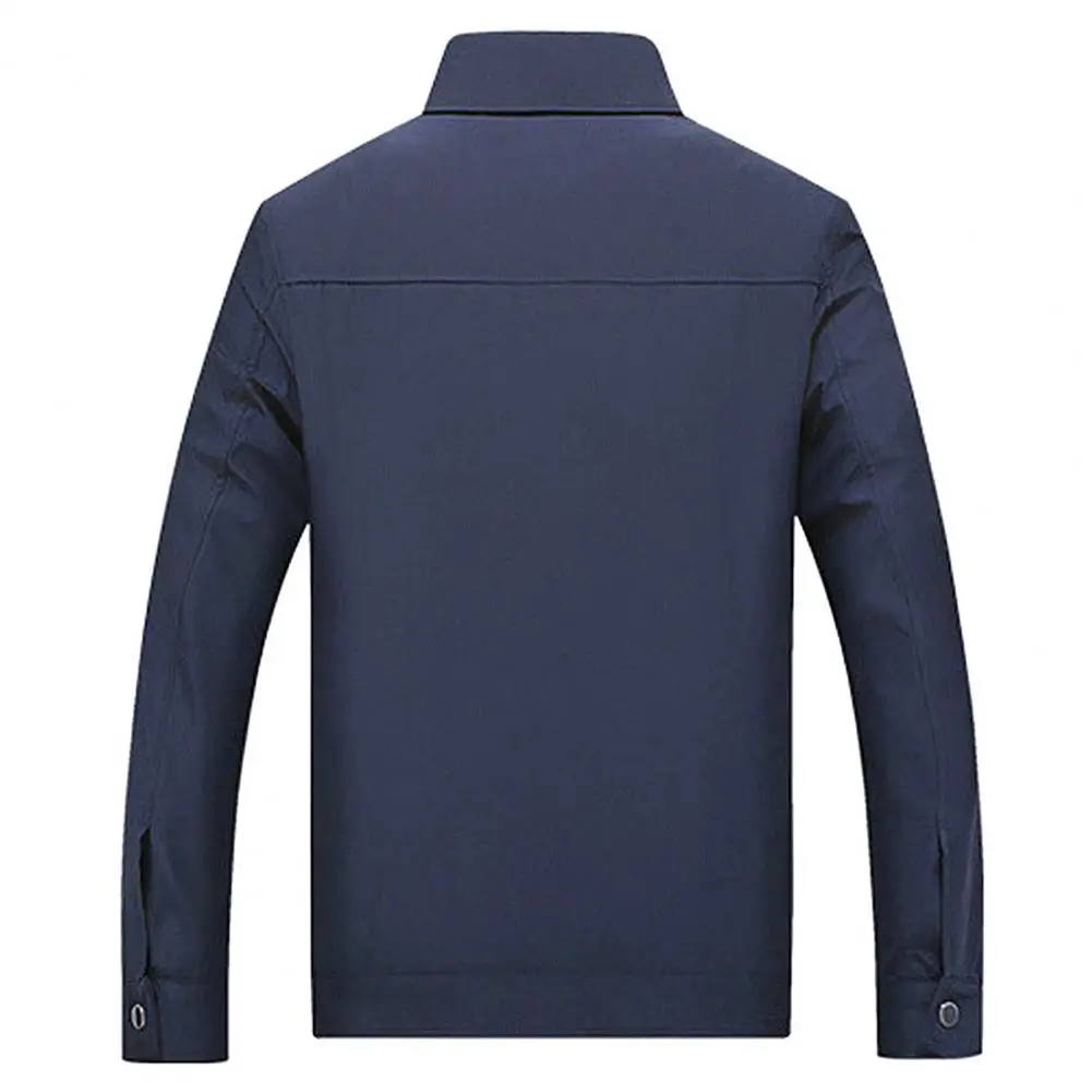 Casual Men Coat Autumn Turn Down Collar Polyester Long Sleeve Pocket Zipper Thin Jacket Coat Men Clothing 2021
Casual Men Coat Autumn Turn Down Collar Polyester Long Sleeve Pocket Zipper Thin Jacket Coat Men Clothing 2021