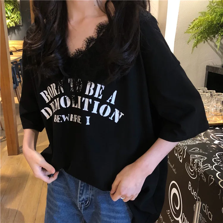 Harajuku Sexy Lace Female T-shirts Ulzzang Short Sleeve Summer Tees Women Embroidery Loose T Shirt Casual White Camiseta R 
Harajuku Sexy Lace Female T-shirts Ulzzang Short Sleeve Summer Tees Women Embroidery Loose T Shirt Casual White Camiseta R