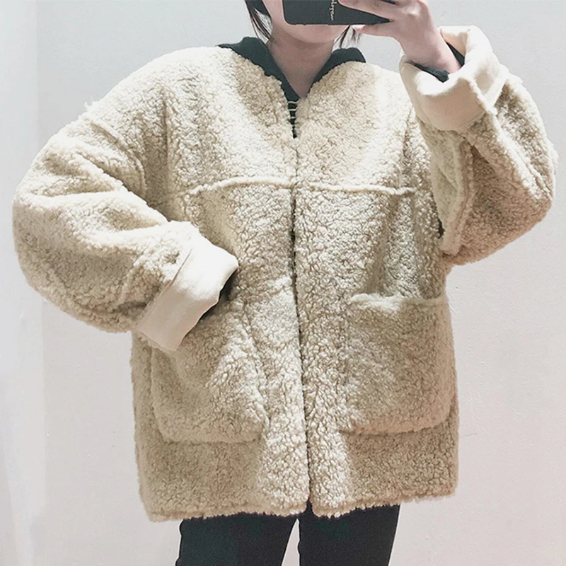 Winter Overcoat Women Korean Coats Women Jacket Long Sleeve Cardigans Female Pocket Plush Warm Jackets Casual Fleece Outwear
Winter Overcoat Women Korean Coats Women Jacket Long Sleeve Cardigans Female Pocket Plush Warm Jackets Casual Fleece Outwear
