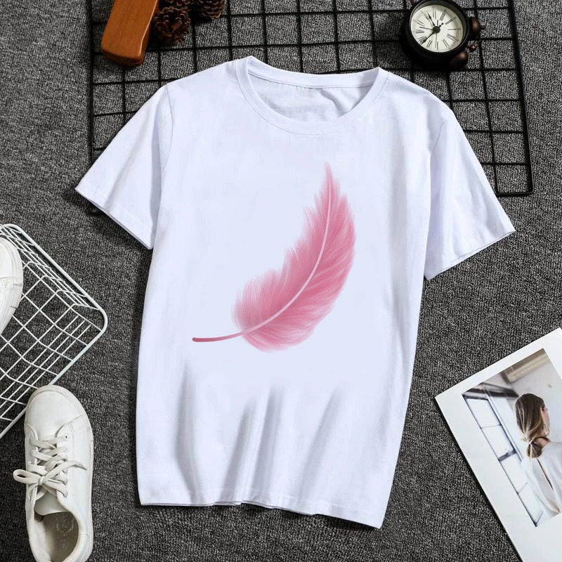 Graphic tees tops Beautiful feathers tshirts women funny t shirt O-neck T-shirt Vintage Ullzang Mujer_T-Shirt
Graphic tees tops Beautiful feathers tshirts women funny t shirt O-neck T-shirt Vintage Ullzang Mujer_T-Shirt
