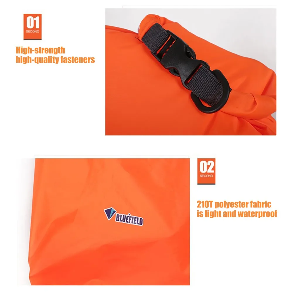 BLUEFIFLD 10L 20L Waterproof Dry Bag Camping Rafting Storage Dry Pocket Floating Pack Sack Swimming Kayaking River Trekking
BLUEFIFLD 10L 20L Waterproof Dry Bag Camping Rafting Storage Dry Pocket Floating Pack Sack Swimming Kayaking River Trekking